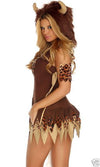 Sexy Forplay Queen Of The Cave Cavewoman Jagged Hem Dress Costume 4pc 553442