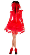 Sexy Party King Beetle Juice Bride Red Dress Costume PK756