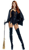 Forplay Sexy Witch, Please! Black Bodysuit w/ Cape 3pc Costume 557959