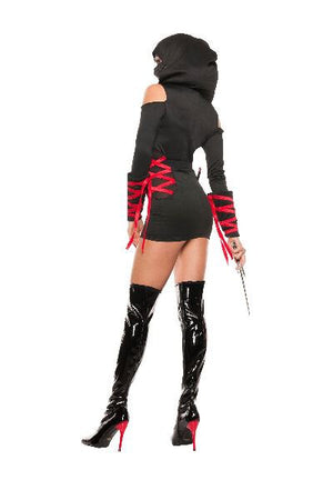 Sexy Starline Strapped Up Ninja Mini Dress 3pc Costume S5163