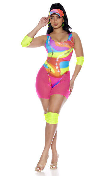 Sexy Forplay Play Along 80's Doll 6pc Neon Exercise Costume 553175 Kali Kouture Boutique Sexy Forplay Play Along 80's Doll 6pc Neon Exercise Costume 553175 Kali Kouture Boutique