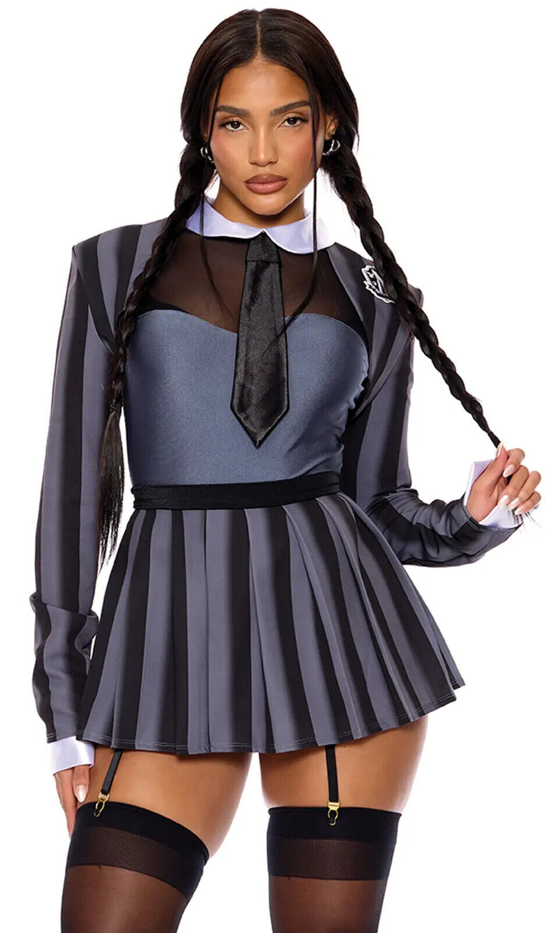 Sexy Forplay Class On Wednesday Movie Character Addams Family Costume 554871