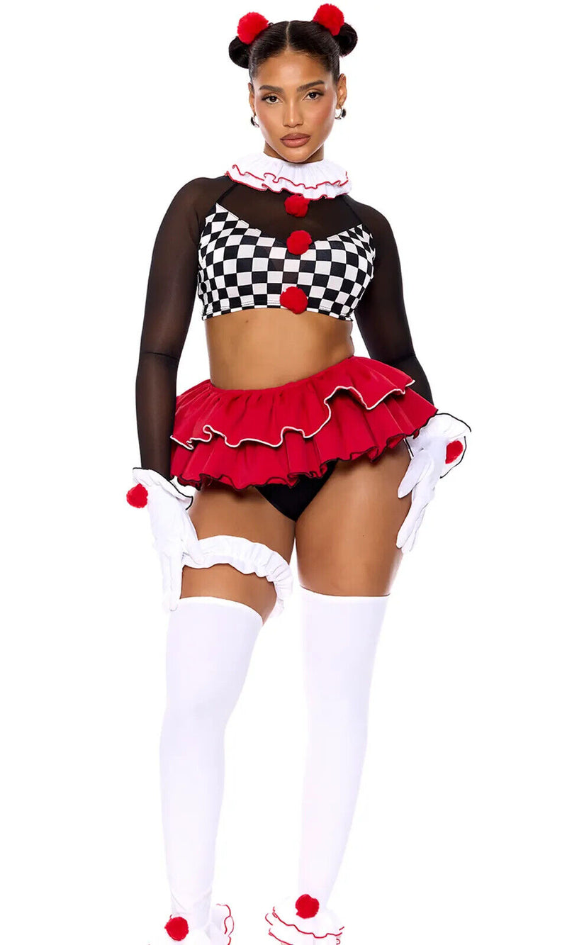 Sexy Forplay Clown Around Circus 8pc Costume 554900