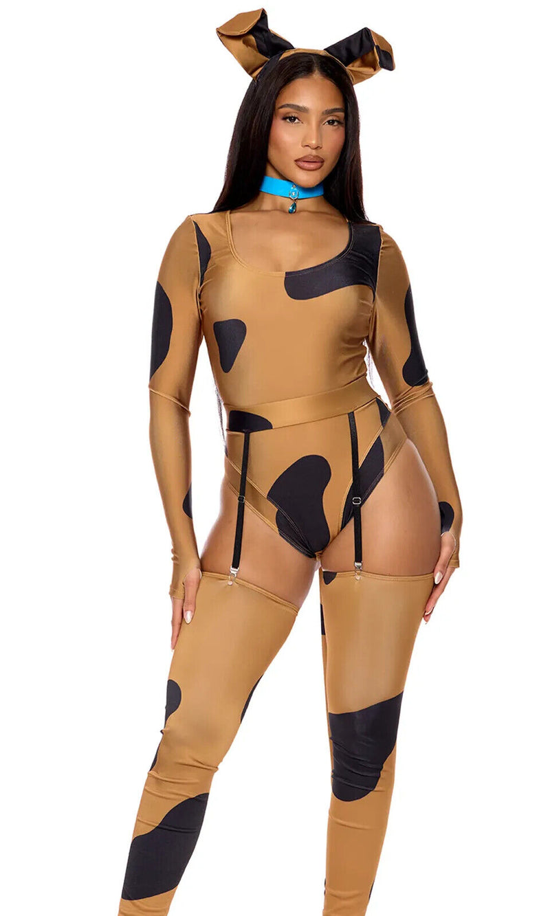 Sexy Forplay Doggie Detective Cartoon Bodysuit 5pc Scooby Costume 554828