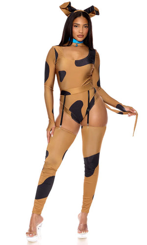 Sexy Forplay Doggie Detective Cartoon Bodysuit 5pc Scooby Costume 554828