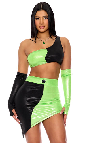 Sexy Forplay Team Go Shego Cartoon Character 4pc Costume 554824