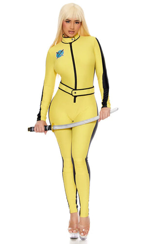 Forplay Vengeful Ex Yellow Jumpsuit Kill Bill Movie Character Costume 554926