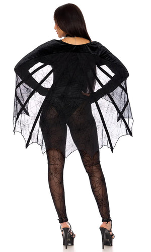 Sexy Forplay World Wide Web Spider 3pc Black Velvet Costume 554839