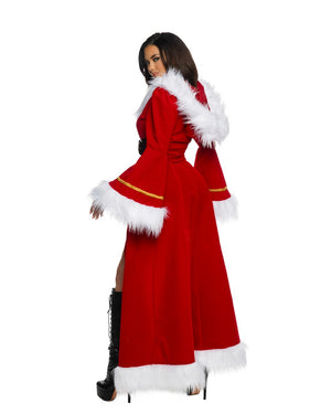 Roma 3pc Sexy Holiday Mistress Santa Red Velvet w/ Faux Fur Dress Costume 6621