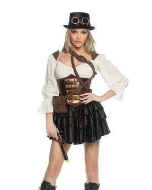 Roma 7pc Sexy Steampunk Darling Deluxe Costume 6598