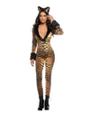 Roma 2pc Sexy Tantalizing Tigress Catsuit w/ Faux Fur Costume 6574