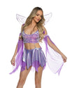 Roma 4pc Sexy Mystical Fairy Purple w/ Wings Costume 6573
