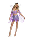 Roma 4pc Sexy Mystical Fairy Purple w/ Wings Costume 6573