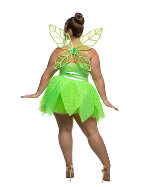 Roma 3pc Sexy Happy Thoughts Pixie Green Fairy  w/ Wings Costume 6571