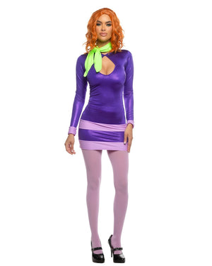 Roma 2pc Sexy Mystery Diva Scooby Doo Daphne Purple Dress Costume 6569