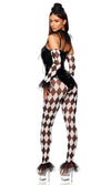 Sexy Forplay Clowning Clown 5pc Black Vinyl Costume 555265