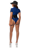 Sexy Forplay On Duty Police Officer 4pc Blue Cop Bodysuit Costume 555340