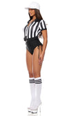 Sexy Forplay Time Out Referee Black / White Bodysuit 5pc Costume 555337