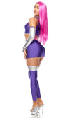 Sexy Forplay Star Princess Comic Hero Starfire Purple 5pc Costume 555334