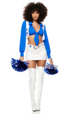 Sexy Forplay Halftime Show Cheerleader 4pc White / Blue Costume 555332