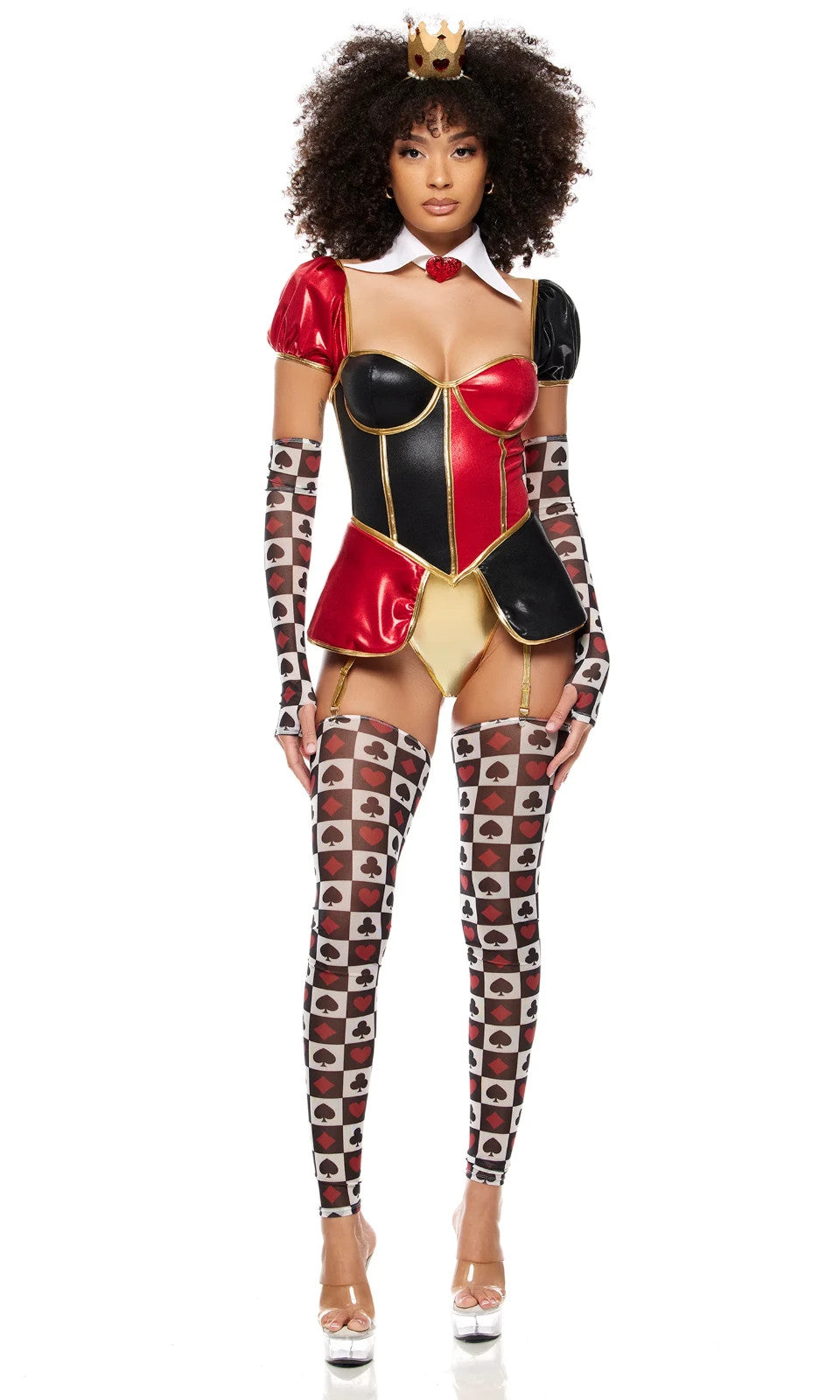 Sexy Forplay Royal Hearts Queen Storybook 5pc Alice Wonderland Costume 555312