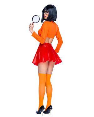 Roma Mystery Solving Babe Velma Scooby Doo Cartoon 3pc Costume 6346