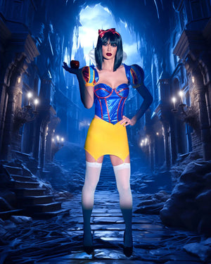 Roma Enchanted Forest Vixen Snow White Vinyl 4pc Costume 6354