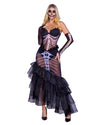 Roma Dark Skeleton Mermaid Sheer Bodysuit & Tulle Skirt 3pc Costume 6380