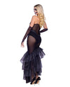 Roma Dark Skeleton Mermaid Sheer Bodysuit & Tulle Skirt 3pc Costume 6380