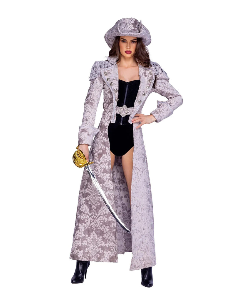 Roma Deluxe Pirate Queen 3pc Long Coat Costume 6386