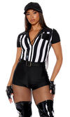 Sexy Forplay Call The Shots Referee 5pc Romper Costume 554862