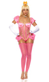 Sexy Forplay Just Peachy Princess Video Game Mario Bros 6pc Costume 554847