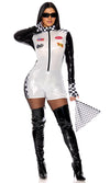 Sexy Forplay Horsepower Racer LS Romper 3pc Driver Costume 554906