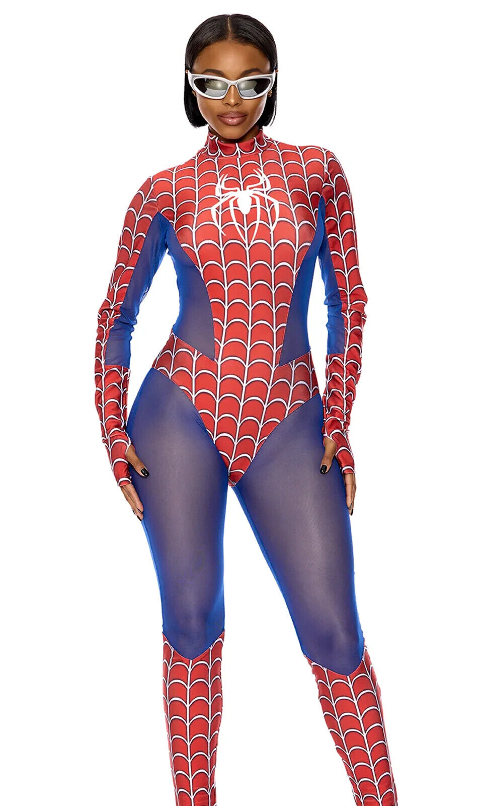 Sexy Forplay Neighborhood Hero Comic Spiderman Jumpsuit Costume 554857