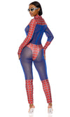 Sexy Forplay Neighborhood Hero Comic Spiderman Jumpsuit Costume 554857