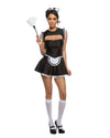 Roma 3pc Sexy Maison Mistress Maid Dress Costume Black & White 6616