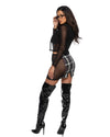 Roma 3pc Sexy Detention Diva Teacher Black Costume 6610