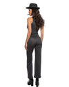 Roma 3pc Sexy Gorgeous Gangster Black Pinstripe Mobster Costume 6609