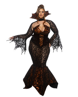 vampire dress sexy Roma 5pc Sexy Transylvania Bat Temptress Vampire Dress Costume 6579 – Kali Kouture Boutique