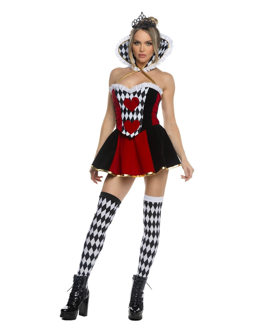 Roma 4pc Sexy Wonderland Queen of Hearts Dress Costume 6557