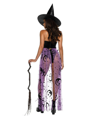 Roma 3pc Sexy Love Spell Witch Purple/Black Costume 6547