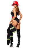 Sexy Forplay Fight My Fire Firefighter Bodysuit 3pc Black Costume 555338