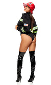Sexy Forplay Fight My Fire Firefighter Bodysuit 3pc Black Costume 555338