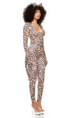 Sexy Forplay Pounce & Purr Leopard Jumpsuit 4pc Costume 555314