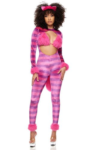 Forplay Whisker Wonderland Storybook Pink Velvet Cheshire Cat Costume 555306