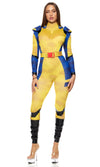 Sexy Forplay Claws Out Comic Hero Wolverine Yellow Jumpsuit Costume 555296