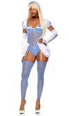 Sexy Forplay Glass Slipper Princess 6pc Cinderella Blue Costume 555273