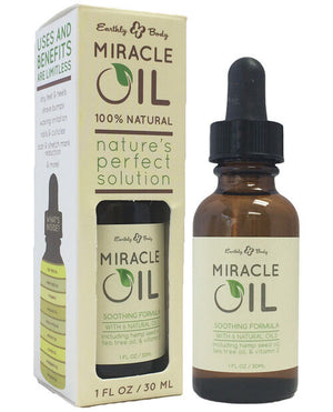Earthly Body Hemp MIRACLE OIL 100% Natural ~ Shave Bumps & Irritation