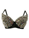 Sexy Forplay Spiked Studded Push-Up Bra Costume ~ Silver or Gold