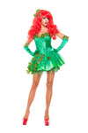 Sexy Starline Green Poison Ivy Seductress Dress 3pc Costume #S5154